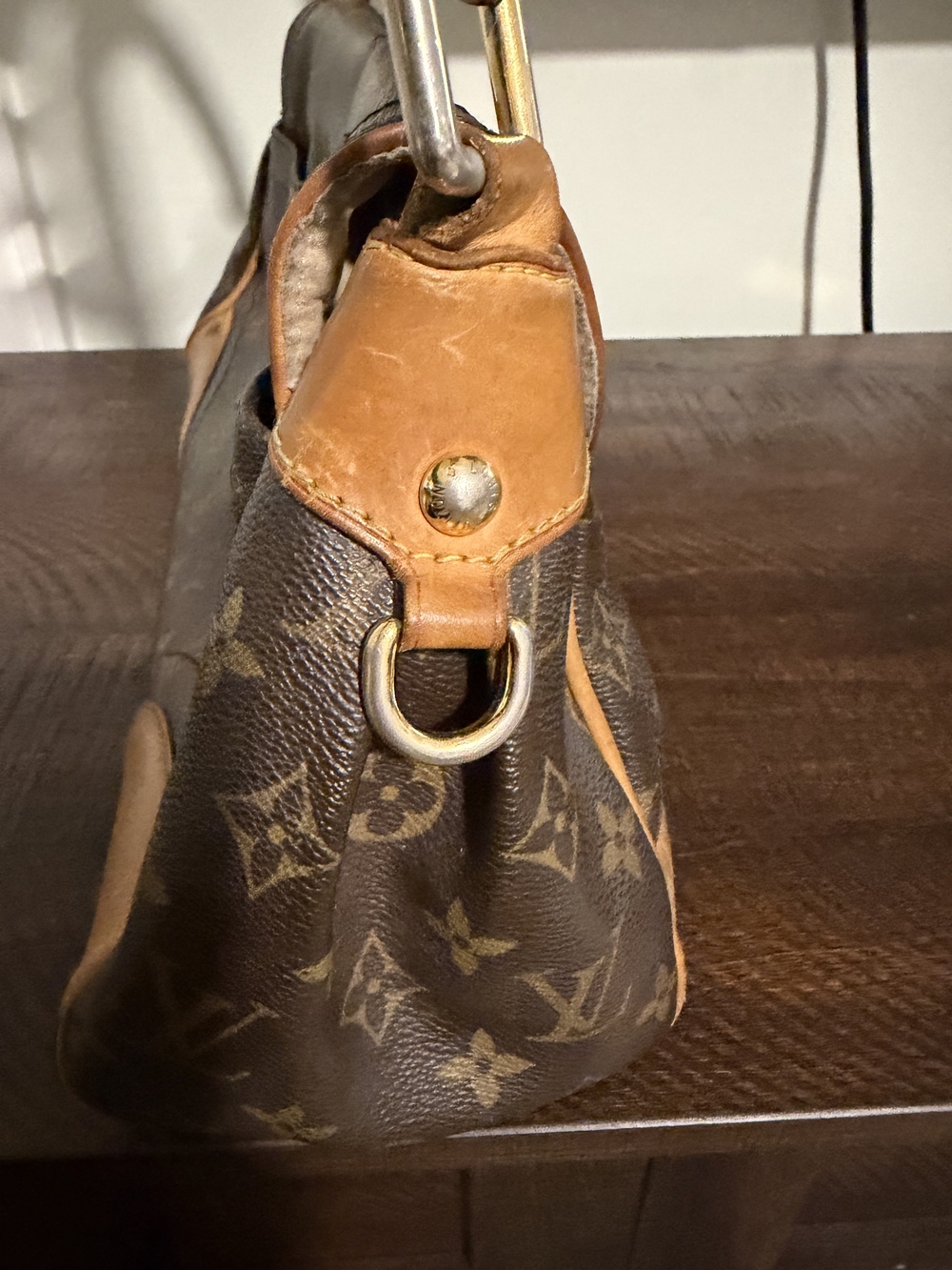 Louis Vuitton Monogram Shoulder Bag in Brown and Tan